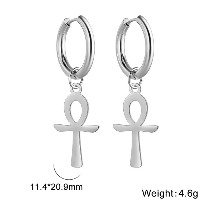 Ankh huggie earrings
