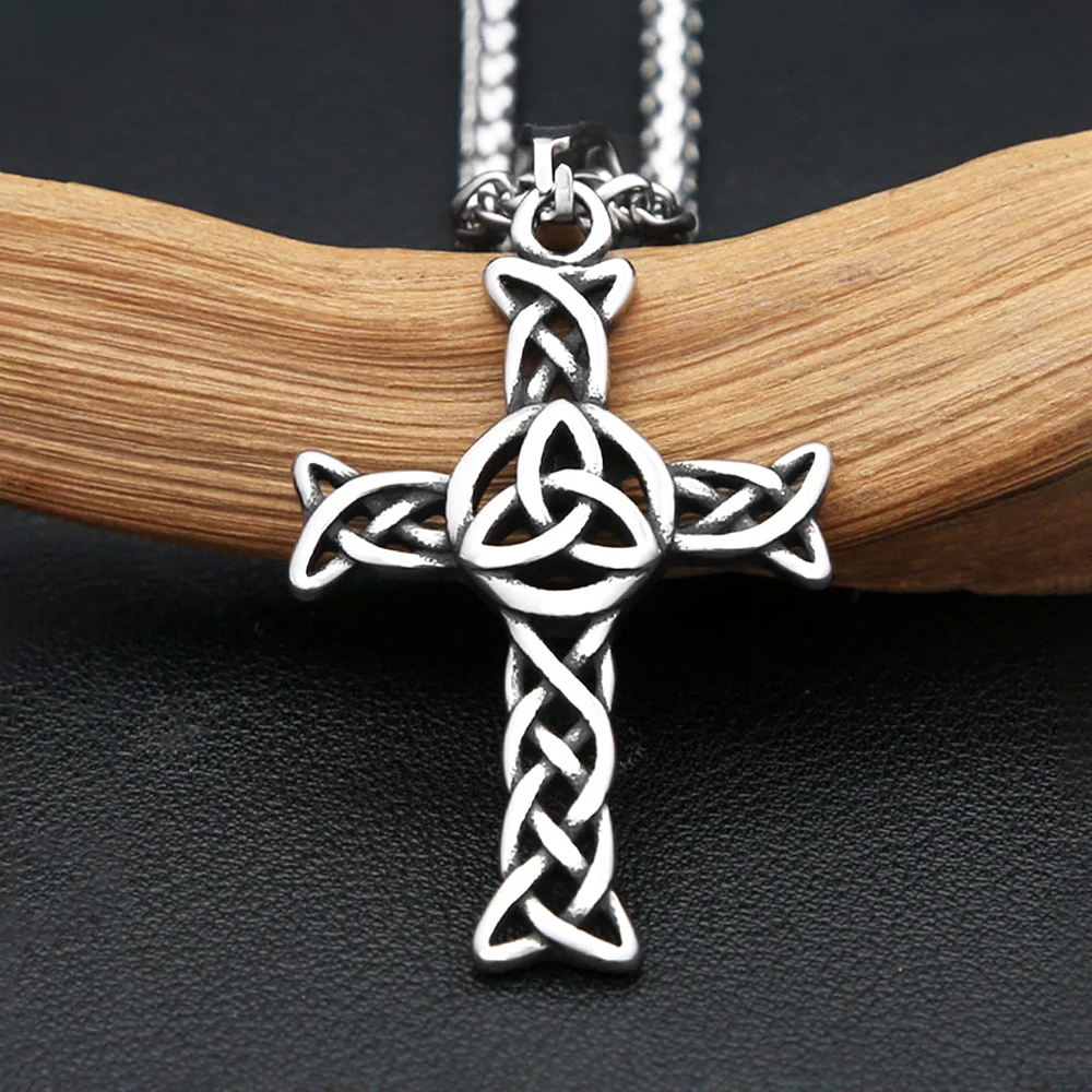 Celtic knot cross pendant