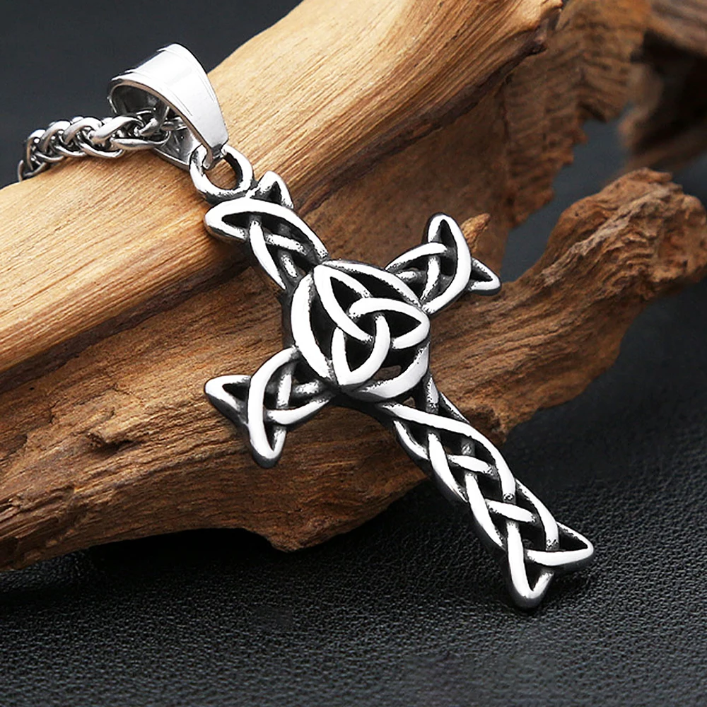 Celtic knot cross pendant