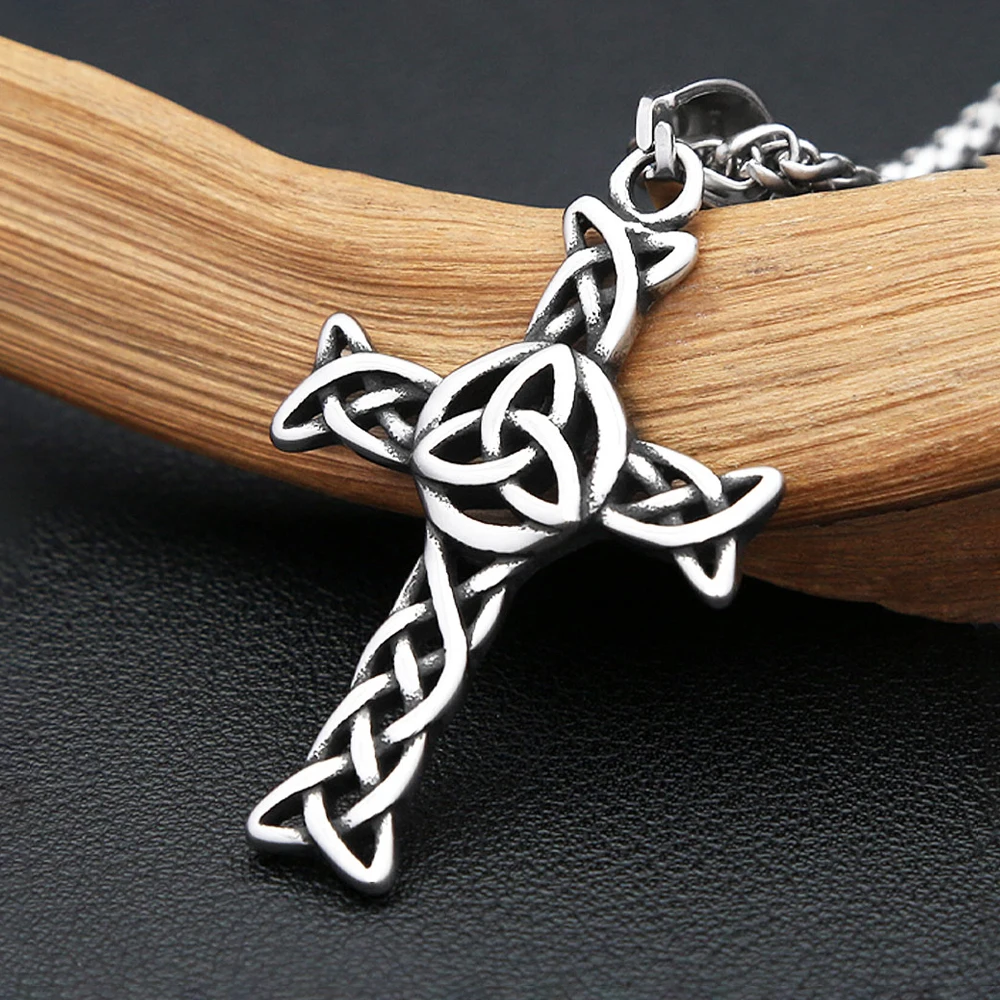 Celtic knot cross pendant
