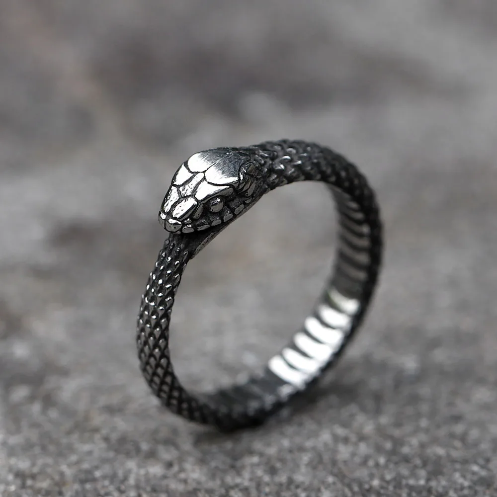 Coiled snake ring