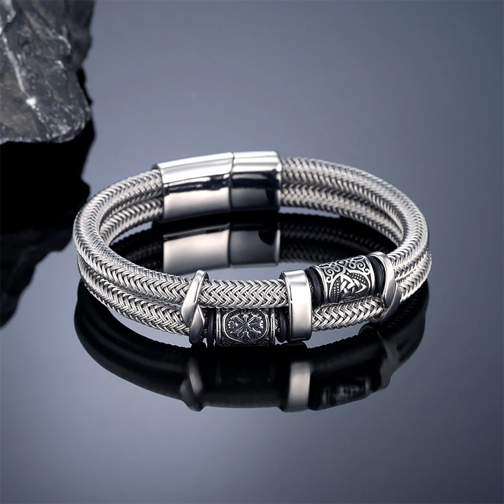 Double rope rune bracelet