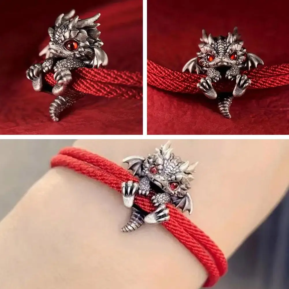 Dragon red cord bracelet