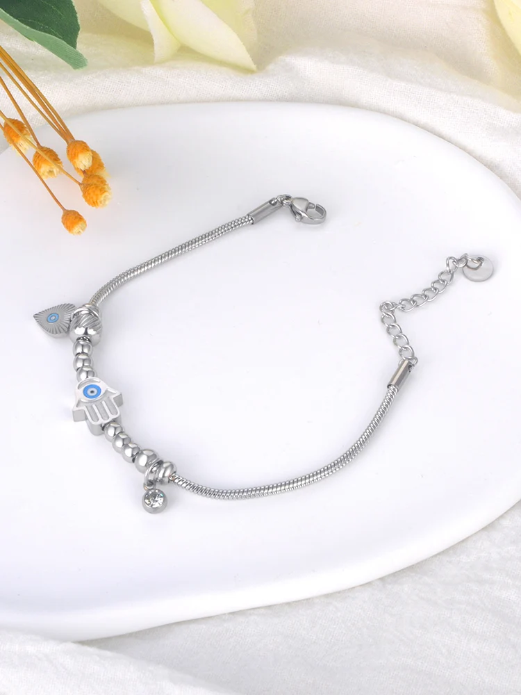 Hamsa charm bracelet