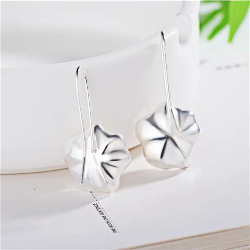 Lotus pearl drop earrings