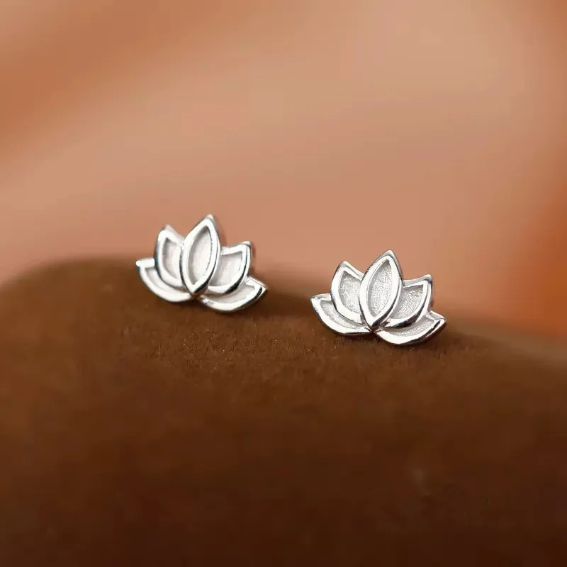 Lotus stud earrings