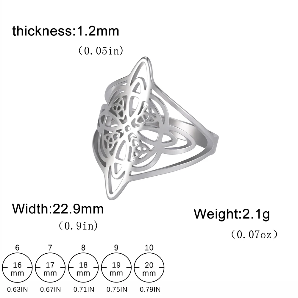 Openwork trinity knot ring
