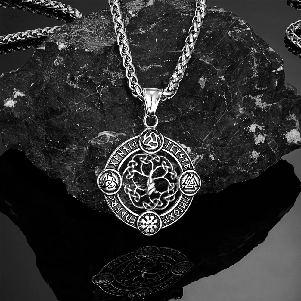 Rune medallion with valknut