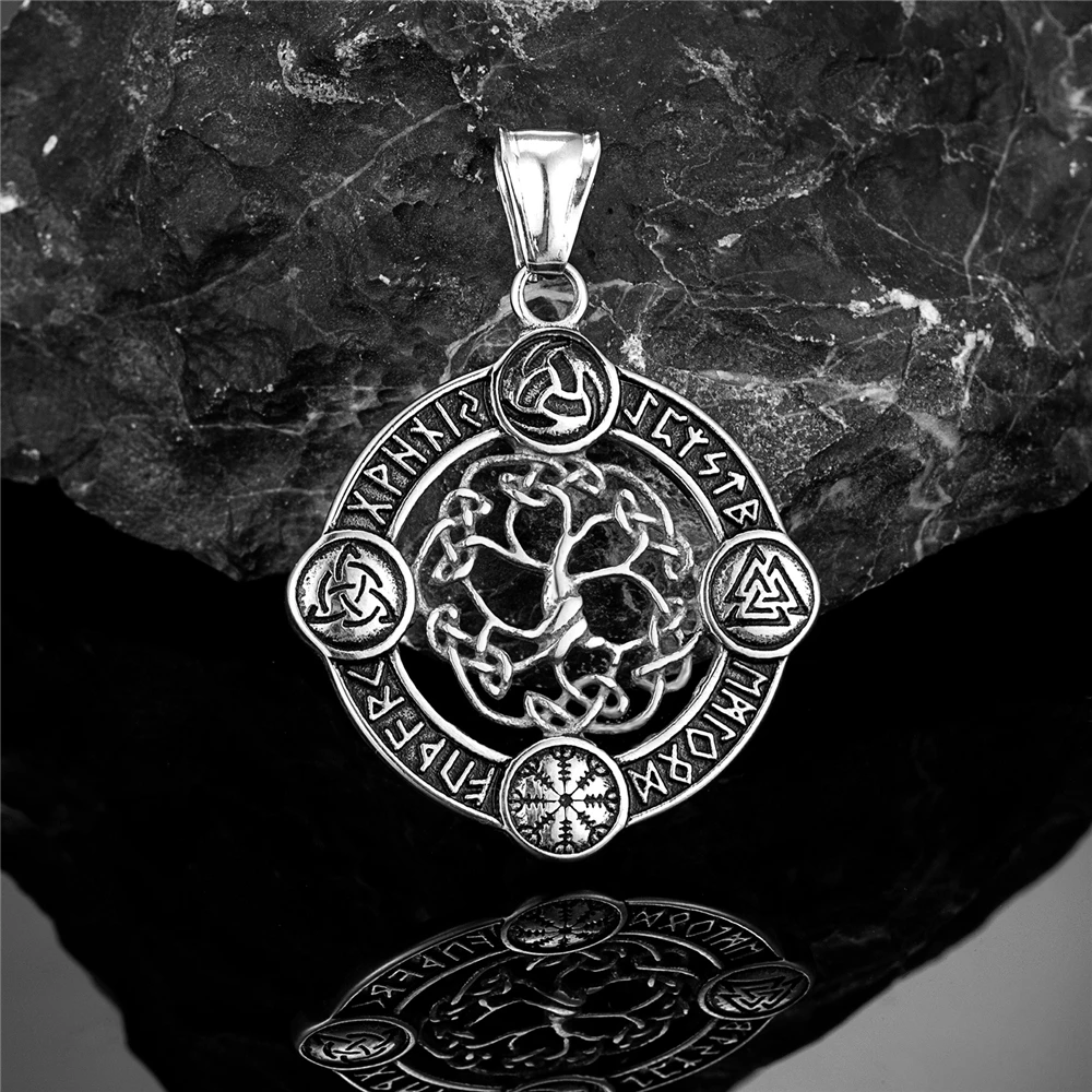 Rune medallion with valknut