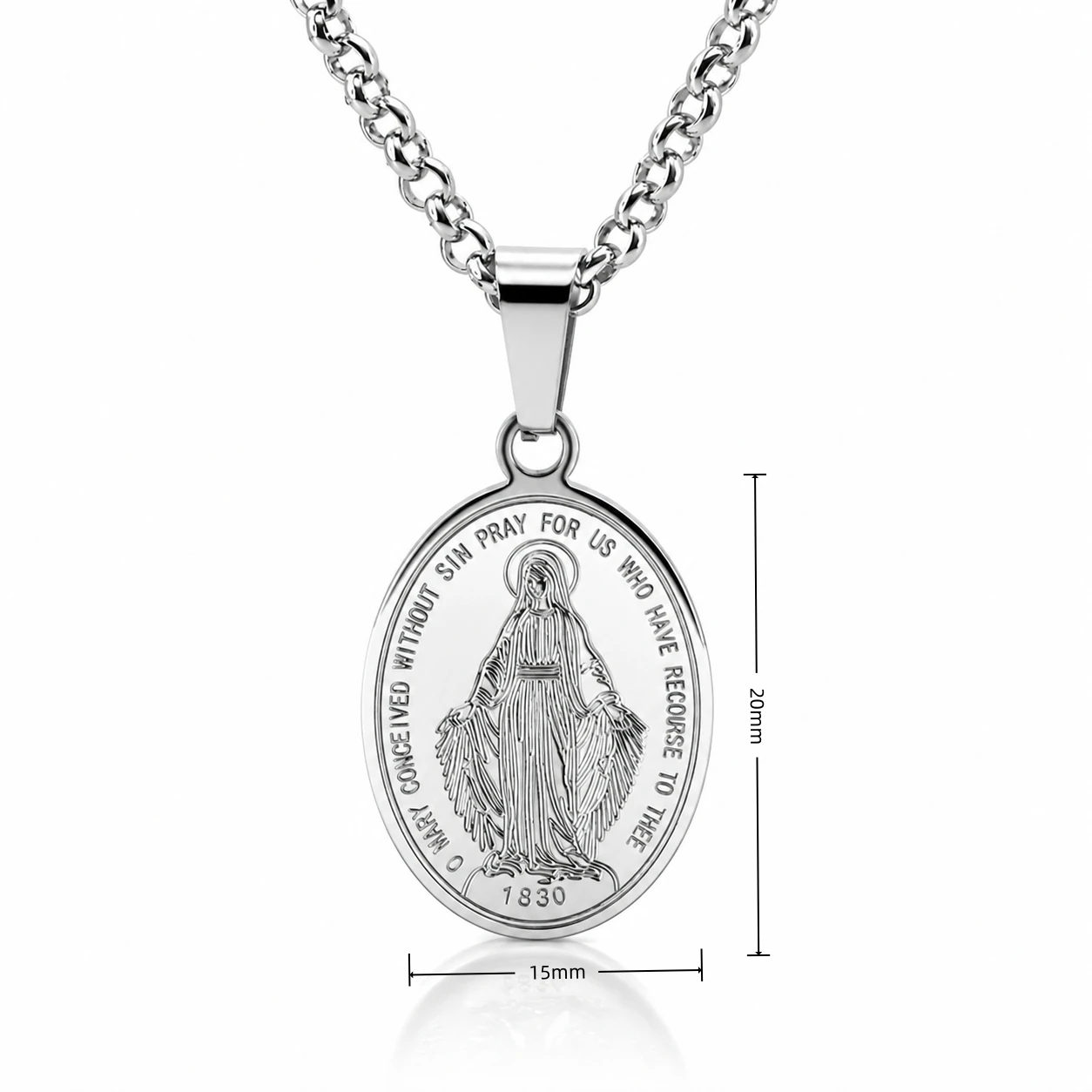 Small Miraculous Medal necklace