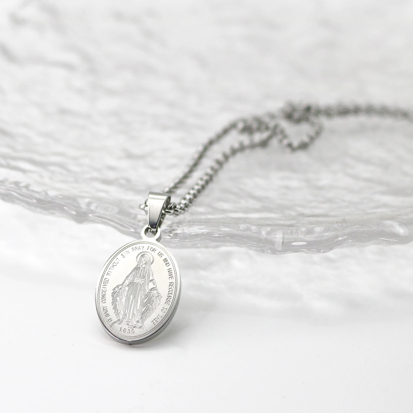 Small Miraculous Medal necklace