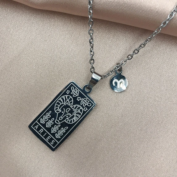 Square zodiac pendant
