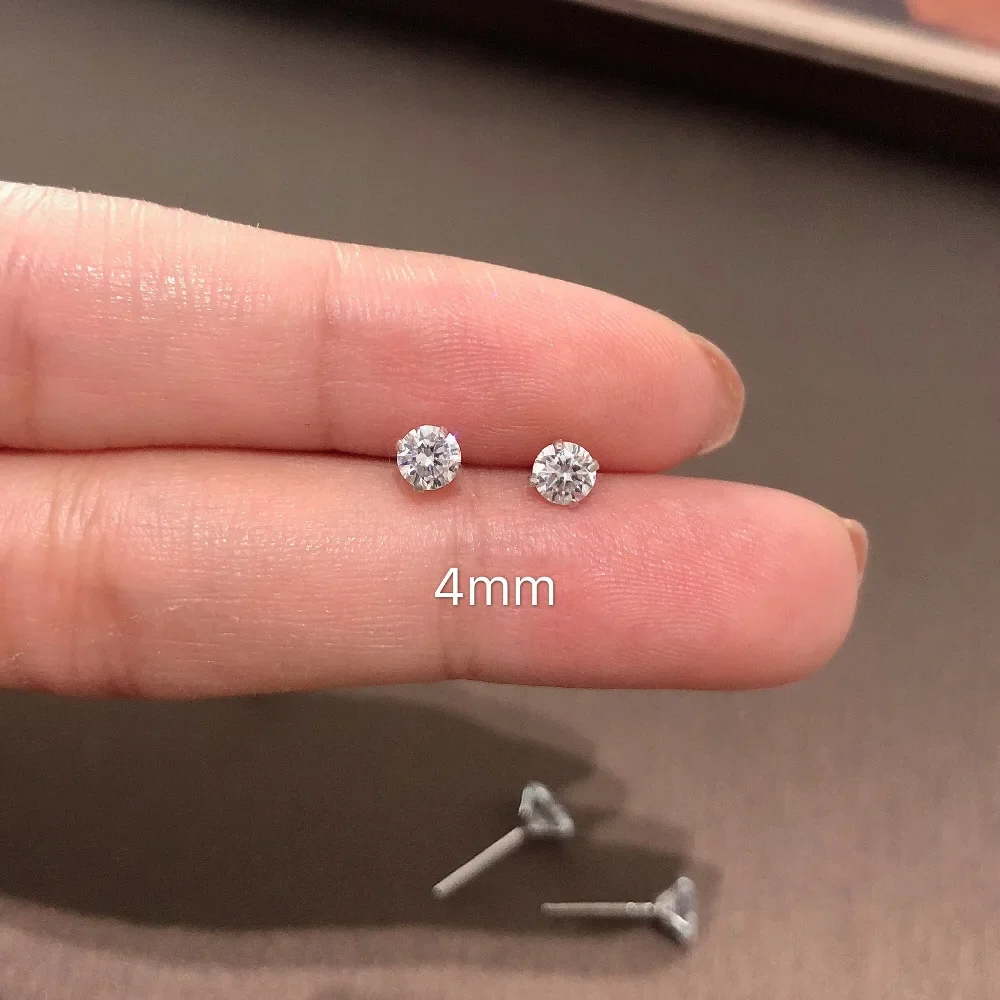 Sterling silver crystal stud earrings