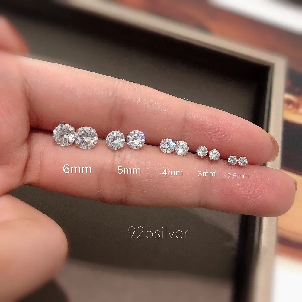 Sterling silver crystal stud earrings