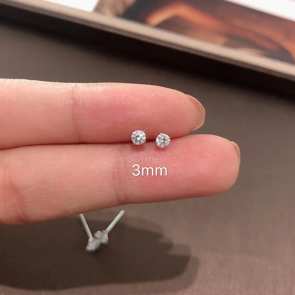 Sterling silver crystal stud earrings