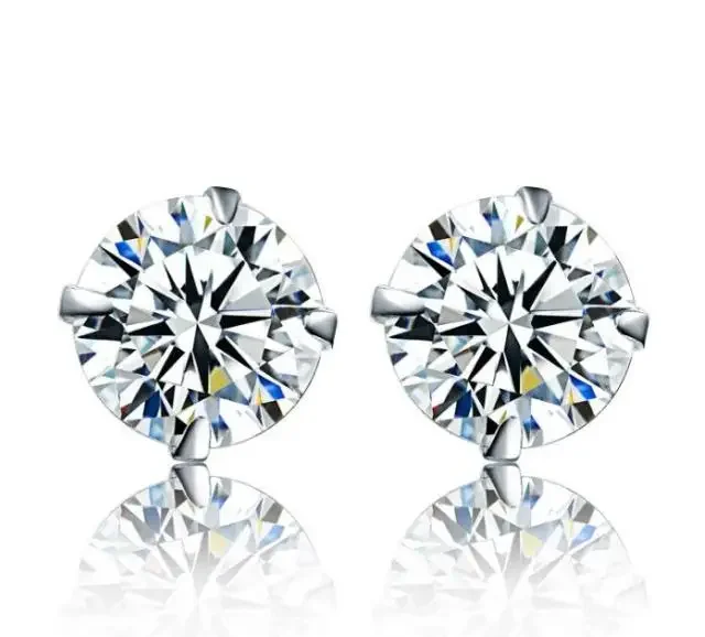 Sterling silver crystal stud earrings