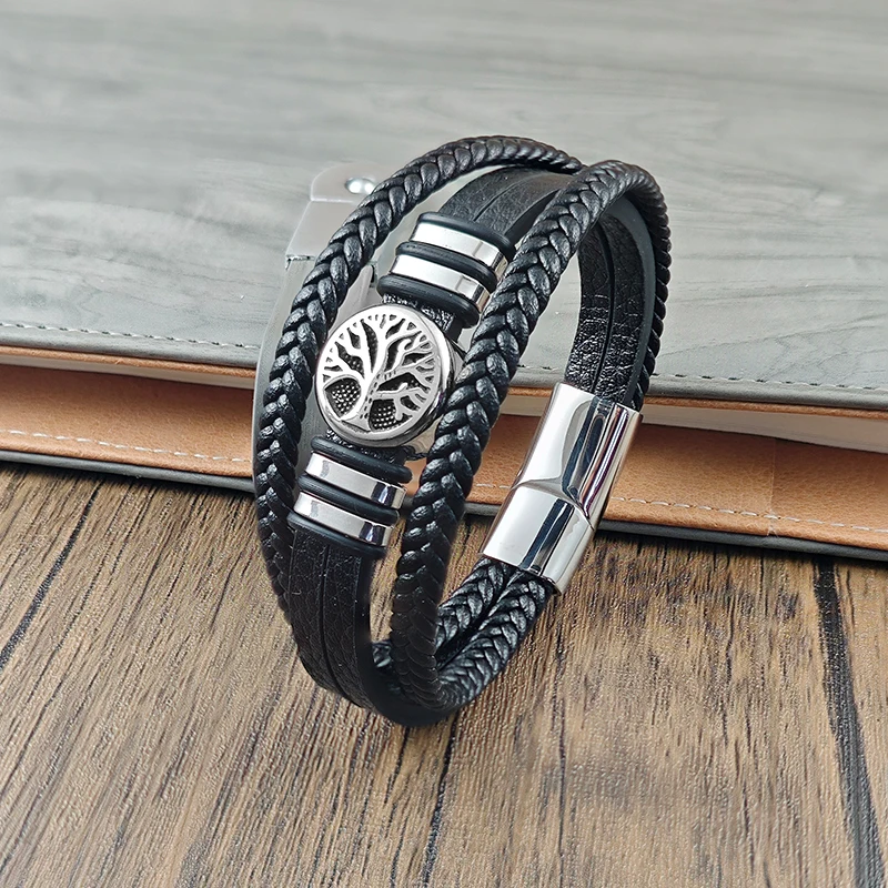 Tree of life leather bracelet