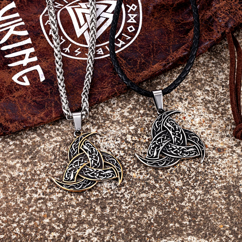 Triquetra pendant with runes