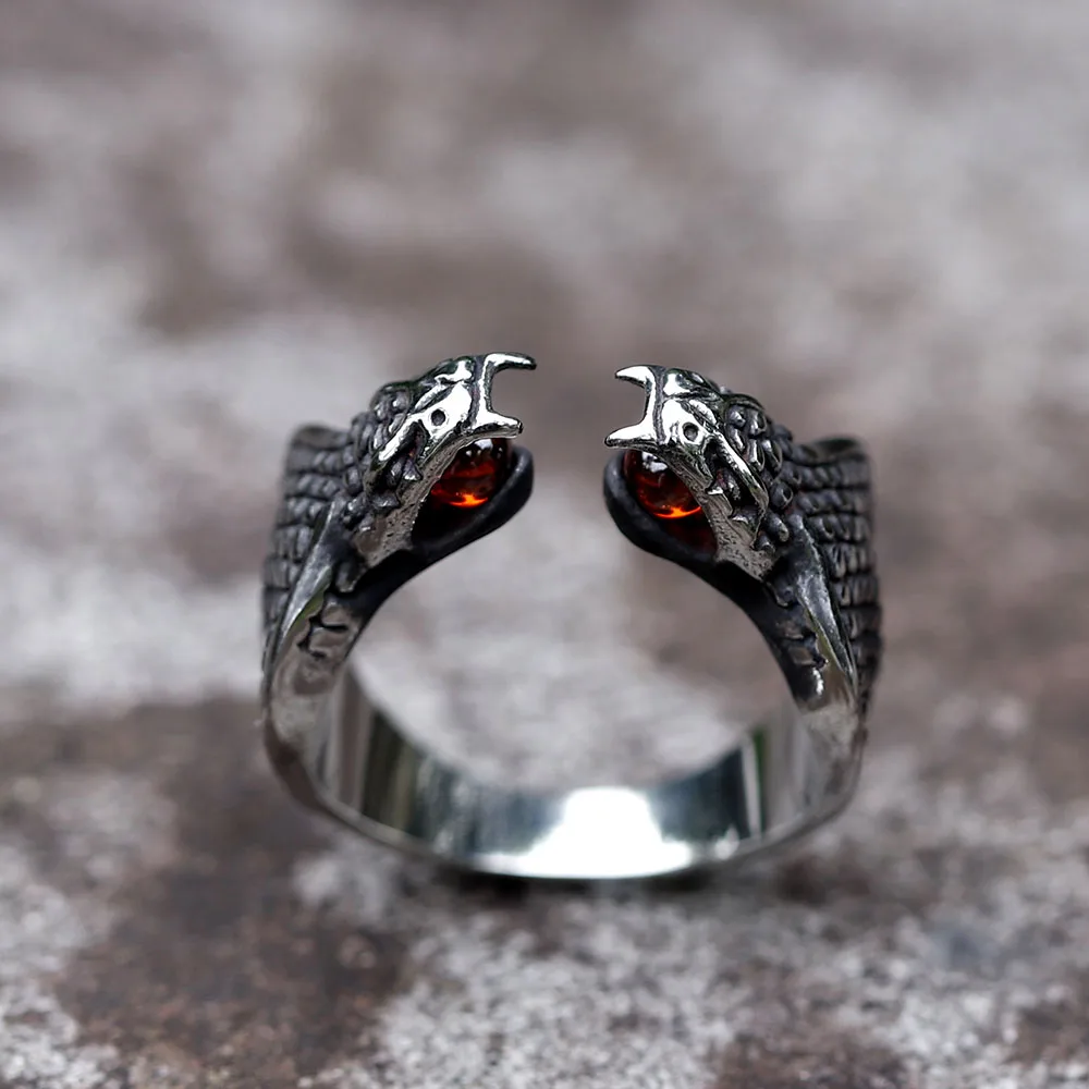 Two-headed snake ring