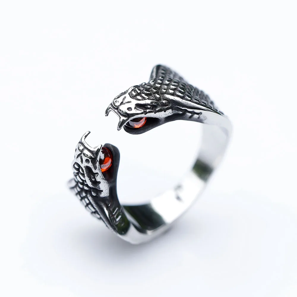 Two-headed snake ring