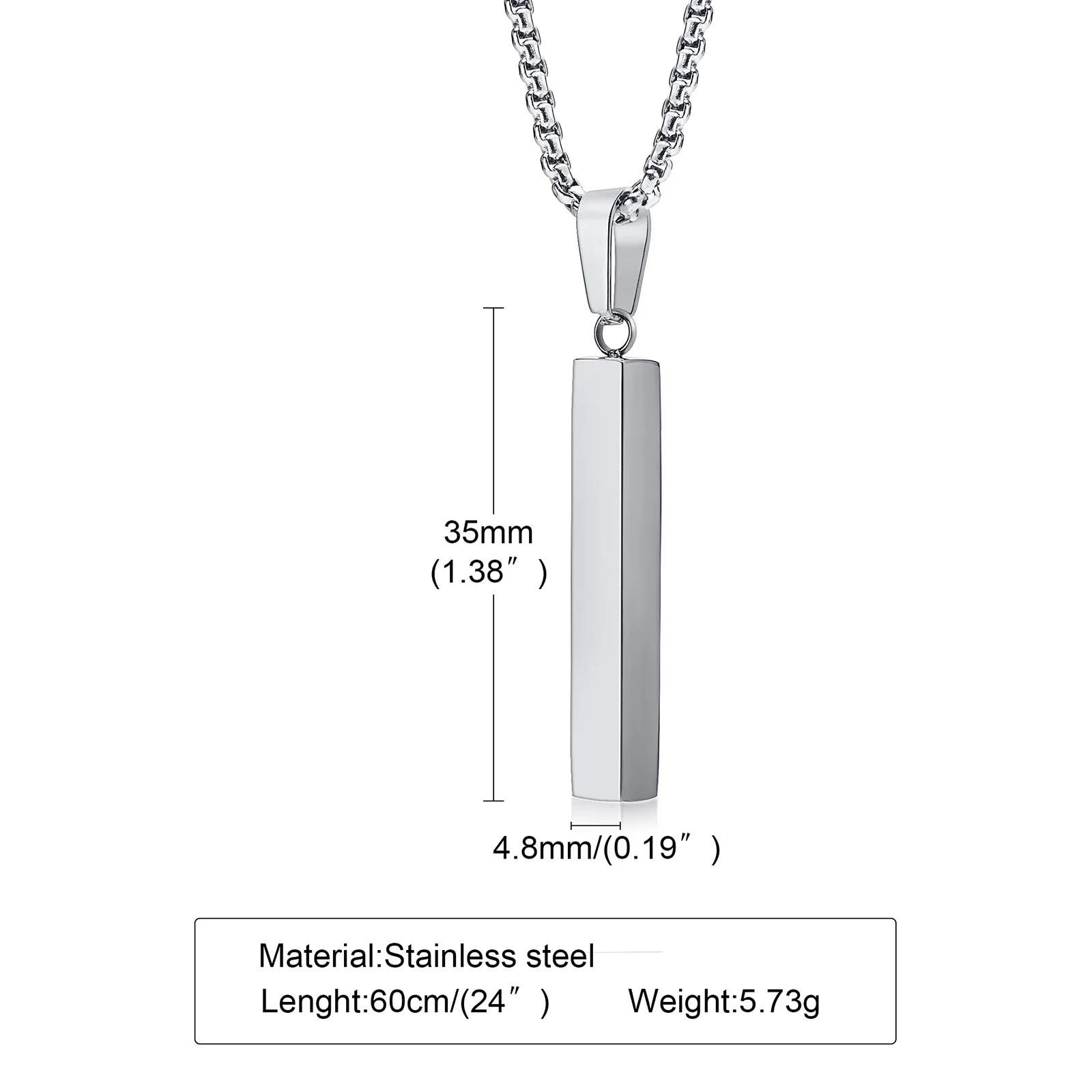 Vertical bar necklace